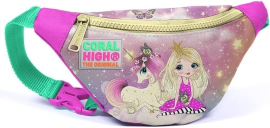 Coral High Kız Çocuk Günlük Bel Çantası Pembe Unicorn ve Prenses