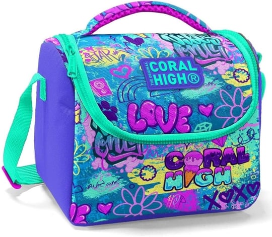 Coral High Kız Çocuk Lavanta Grafiti Okul Beslenme Çantası - Thermo Yalıtımlı