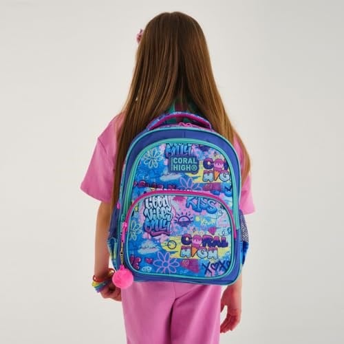 Coral High Lavanta Yeşil Pembe Grafiti İlkokul Okul Sırt Çantası - Kız Çocuk