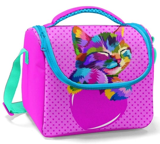 Coral High Pembe Sevimli Kedi Kız Çocuk Okul Beslenme Çantası - Thermo Yalıtımlı