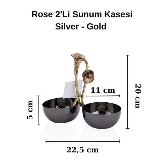 Cornella Rose 2li Sunum Kasesi Silver - Gold