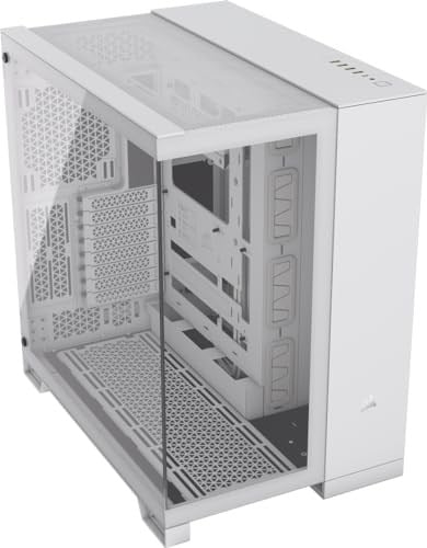 CORSAIR 6500X Mid-Tower Dual Chamber PC Case - White (CC-9011258-WW) - Seçenekler: Hava Akışı, Hava akımı, Sertleştirilmiş cam...