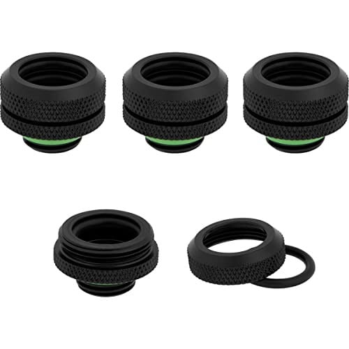 Corsair Hydro X Series XF Hardline Bağlantısı, AD 14 mm, Dörtlü Paket, Siyah CX-9052008-WW - Bedenler: 14mm, 14mm (90 Grad)