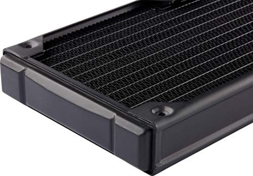 Corsair Hydro X Serisi, XR5 120 mm radyatör (tekli 120 mm fan sabitlemeleri, kolay kurulum, yüksek kaliteli poliüretan kaplama, entegre vida kılavuzları) siyah