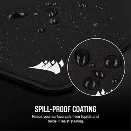 Corsair MM350 PRO Sıçrama geçirmez Premium kumaş oyun mouse pad, Alan 93 × 40 cm, Mikrofiber kumaş, 4mm Güçlü Yumuşak Kauçuk Konstrüksiyon, Kaymaz Kauçuk Taban, siyah, Genişletilmiş XL | 93 cm x 40 cm