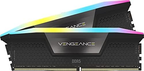 Corsair VENGEANCE RGB DDR5 RAM 32GB (2x16GB) 6400MHz CL36 Intel XMP iCUE Uyumlu Bilgisayar Belleği - Siyah (CMH32GX5M2B6400C36)