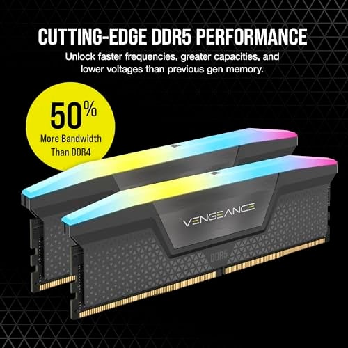 CORSAIR Vengeance RGB Pro SL 32GB (1X32GB) 5600Mhz DDR5 1,25V Ram (CMH32GX5M1B5600Z40) - Seçenekler: 32GB (1 x 32GB), 16GB (1 x 16GB)