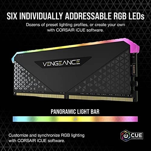 Corsair Vengeance RGB RS 16 GB (1 x 16 GB) DDR4 3.200MHz C16 Bellek (Dinamik RGB Aydınlatma, Intel ve AMD 300/400/500 Serisi ile Uyumlu) Siyah