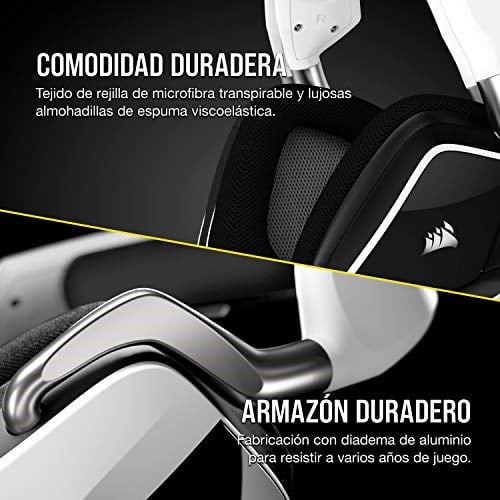 Corsair VOID RGB ELITE Kablosuz Oyun Kulaklığı - 7.1 Surround Ses - Discord Sertifikalı - iCUE Uyumlu - PC, Mac, PS5, PS4 - Beyaz