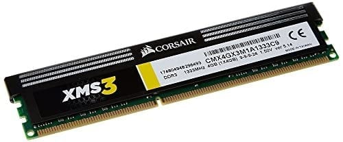 Corsair XMS3 4GB (1x4GB) DDR3 1333 MHz (PC3 10666) Masaüstü Bellek (CMX4GX3M1A1333C9)