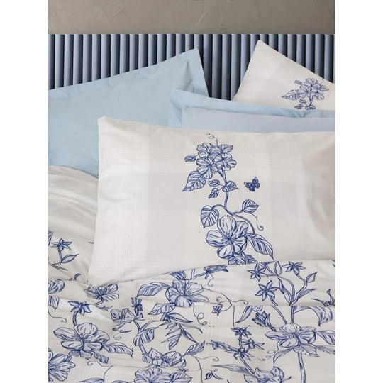 Cotton Box Çift Kişilik Nevresim Takımı Linora Mavi