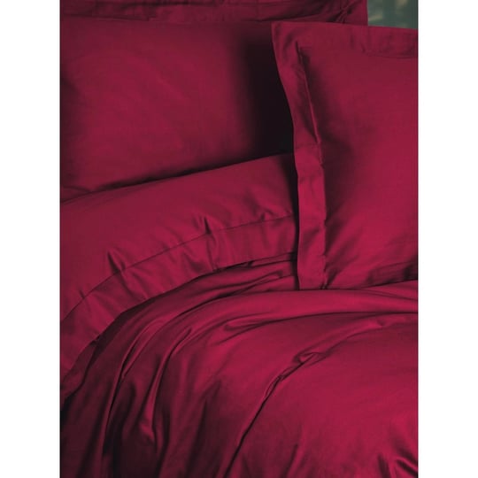 Cotton Box Elegant Saten Çift Kişilik Nevresim Takımı Bordo