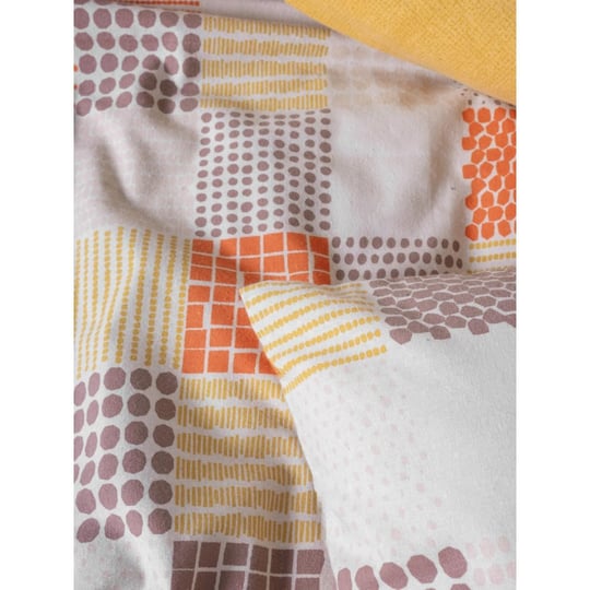 Cotton Box Flanel Çift Kişilik Nevresim Takımı Palm Hardal