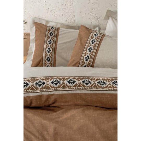 Cotton Box Folk Art Çift Kişilik Nevresim Takımı Nova Bej