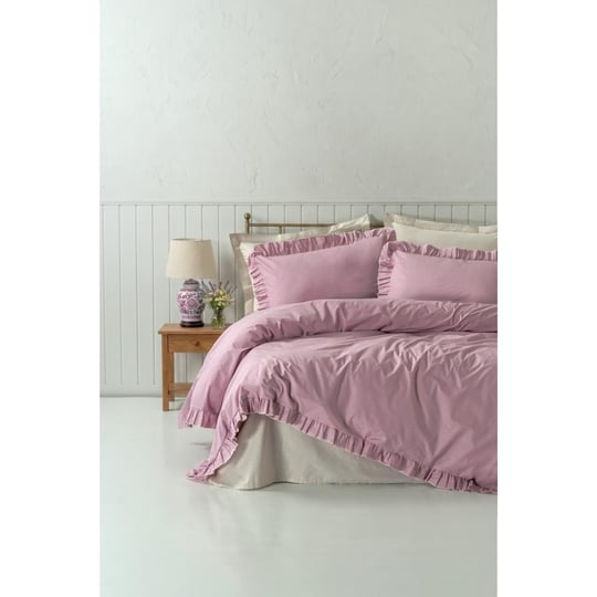 Cotton Box Maison Çift Kişilik Nevresim Takımı Lova Gül Kurusu-bej