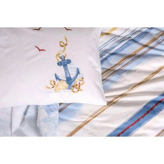 Cotton Box Maritime Çift Kişilik Nevresim Takımı Moreno Mavi