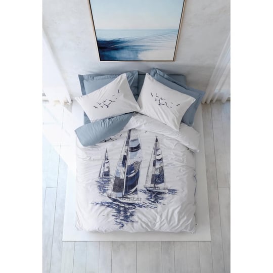 Cotton Box Maritime Tek Kişilik Nevresim Takımı Skipper Indigo
