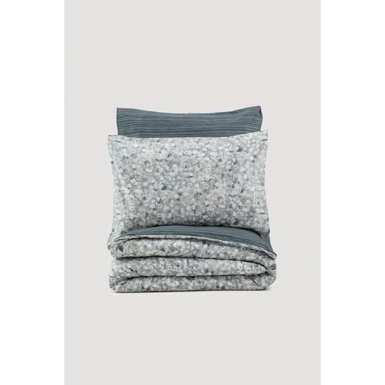 Cotton Box Minimal Çift Kişilik Lastikli Çarşaflı Nevresim Takımı Molly Antrasit