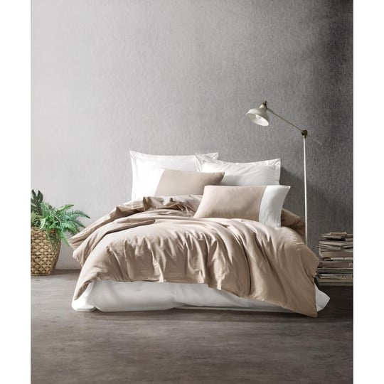 Cotton Box Plain Tek Kişilik Nevresim Takımı Vizon - Krem