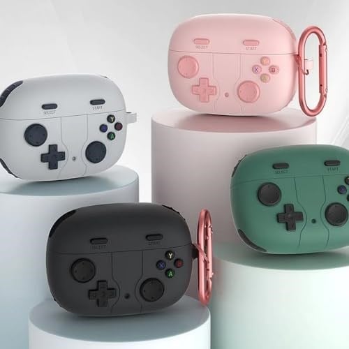 Coverzone Apple AirPods 4 ile uyumlu 4.Nesil Kılıf Kılıf Retro Görünümlü Kancalı Nint-endo Yumuşak Soft Dokunuş AirPods 4. Nesil Kulaklık Kılıf (Gri, AirPods 4. Nesil)