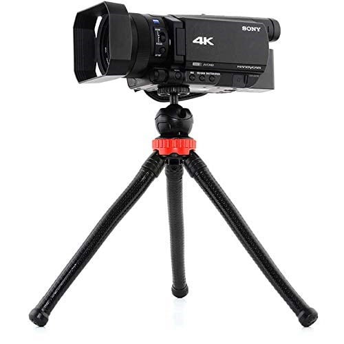 Coverzone Esnek Youtuber Yayıncılar ve Sosya Medya için İdeal 30cm Ahtapot 360 Derece Taşınabilir Ayakları Bükülebilir Selfie Telefon Tutuculu 3 Ayaklı Kampda Tatilde Gezilerde Tripod Çok Hafif 320gr