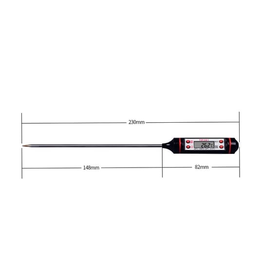 Coverzone Kablosuz Dijital Et ve Gıda Termometresi, Biberon Sütü, Yoğurt Mayalama, Hamur, Sos, Pizza ve Tatlı İçin Hassas LED Mutfak Termometresi, WN-3008