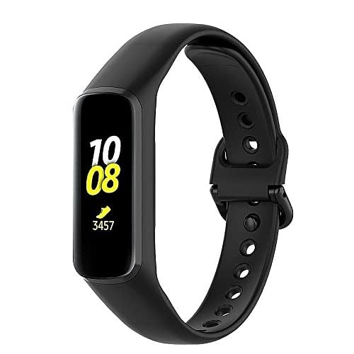 Coverzone Samsung Galaxy Fit2 İle Uyumlu Bileklik Kayışı Termoplastik Kordon CordFit Siyah