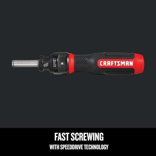CRAFTSMAN CMHT68129 15 PC SpeedDrive Mandallı Tornavida, Kırmızı, Siyah, Gümüş