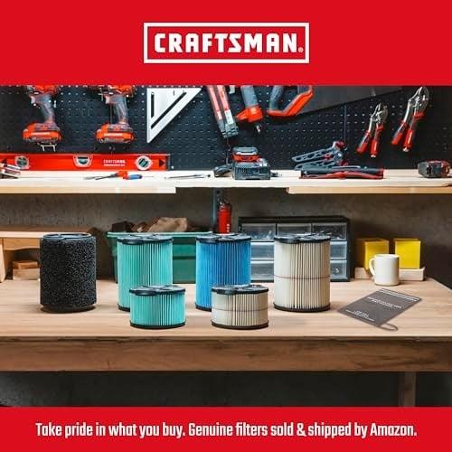 CRAFTSMAN CMXZVBE38773 Islak Uygulama Filtresi 5 ila 20 Galon Islak/Kuru Vakumlar ve Mağaza Süpürgeleri için