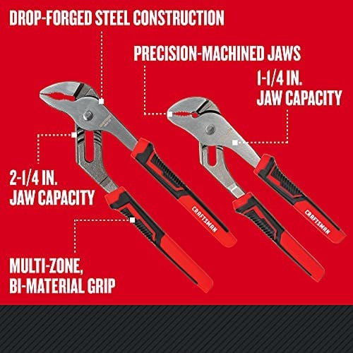 CRAFTSMAN Pense, 20 & 25 İnç, 2 Parça Yivli Eklem Seti (CMHT82547)