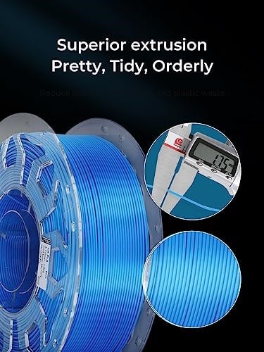 Creality PLA Filament 1,75 mm, 3D Yazıcı Filamenti, 1,0 kg (2,2 lbs) Makara, Çözgü Arttırılmış Tokluk Yok, Boyutsal Doğruluk ± 0,03 mm Baskı Filamenti, 3D Yazıcılar için (Yağmur Yayı)
