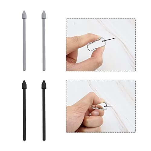 Create idea 5 ADET Dokunmatik Stylus S Kalem Yedek Yedek Uçları Kaldır Aracı ile Samsung Galaxy Tab S7/S7+(4G/5G) Tab S6/S6 5G/S6 Lite Siyah Gri ile Uyumlu