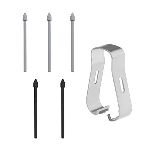 Create idea 5 ADET Dokunmatik Stylus S Kalem Yedek Yedek Uçları Kaldır Aracı ile Samsung Galaxy Tab S7/S7+(4G/5G) Tab S6/S6 5G/S6 Lite Siyah Gri ile Uyumlu