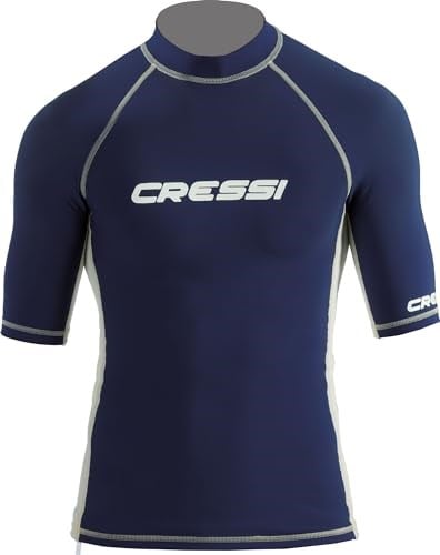 Cressi Erkek Rash Guard Kısa Kollu T-Shirt - Seçenekler: XS/1 (46), S/2 (48), M/3 (50), L/4 (52), 54 (XL/5)