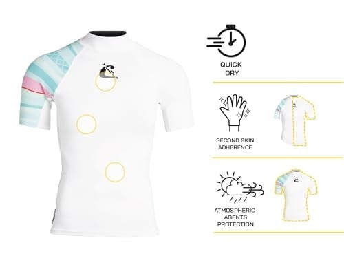 CRESSI Shield Lady Rash Guard Short/Sl SUP ve su sporları için koruyucu Rashguard üniseks-yetişkin