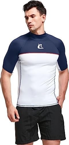 CRESSI Shield Man Rash Guard Short/Sl SUP ve su sporları için koruyucu Rashguard üniseks-yetişkin