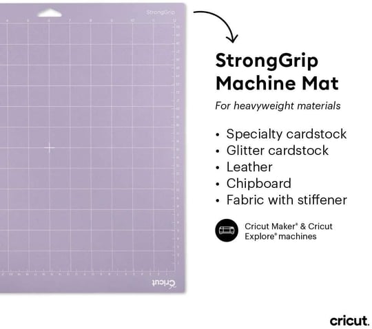 Cricut StrongGrip kesme matı, 30,5 cm x 61 cm (12 inç x 24 inç), 12 inç X24 inç, 1 mat