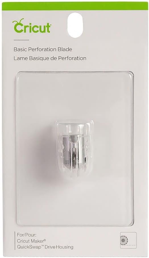 Cricut Temel Perforasyon Bıçağı, 2.5 mm Diş / 0.5 mm Aralıklı Kesme Bıçağı, Kağıt, Karton ve Daha Fazlasını Hassasiyetle Keser, Özel El Sanatları İçin, Cricut Maker Kesme Makinesi ile Uyumludur, Gümüş