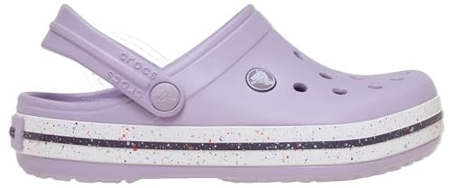 Crocband Clog K Benekli Bantlı Lila Çocuk Terlik