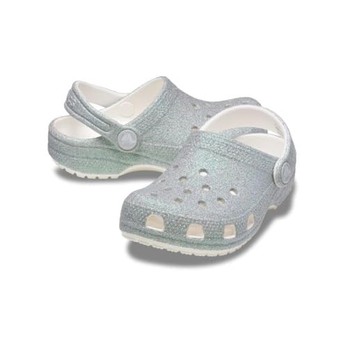 Crocs Crocs Classic Iridescent Glitter Çocuk Terlik/Sandalet 210986-100, White, 32-33 33 EU