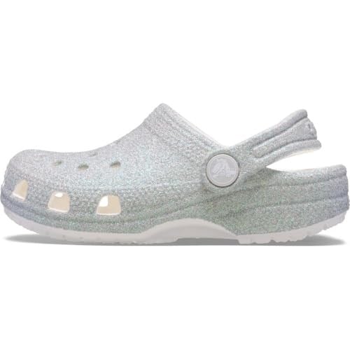 Crocs Crocs Classic Iridescent Glitter Çocuk Terlik/Sandalet 210986-100, White, 32-33 33 EU