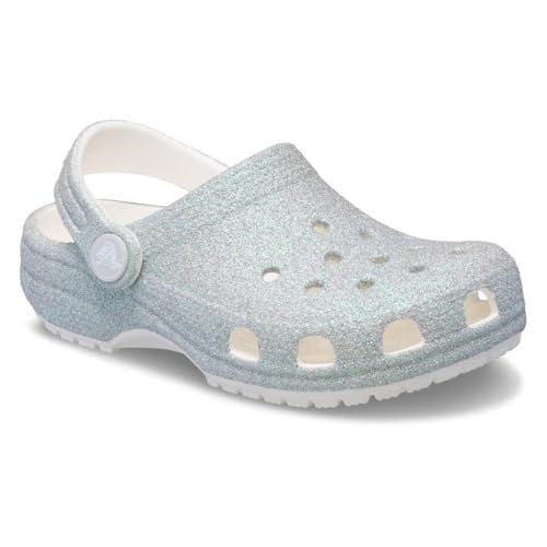 Crocs Crocs Classic Iridescent Glitter Çocuk Terlik/Sandalet 210986-100, White, 32-33 33 EU