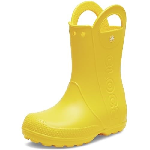 Crocs Handle İt Rain Boot K Çocuk Yağmur Botu, 33-34, 211052-730, Sarı, Unisex Çocuk