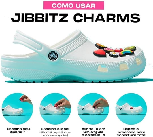 Crocs Jibbitz Charms 1 Adet Beyaz-Siyah Unisex Trend