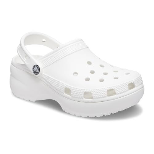 Crocs Kadın Classic Platform Clog W Terlik, White, 37-38 EU