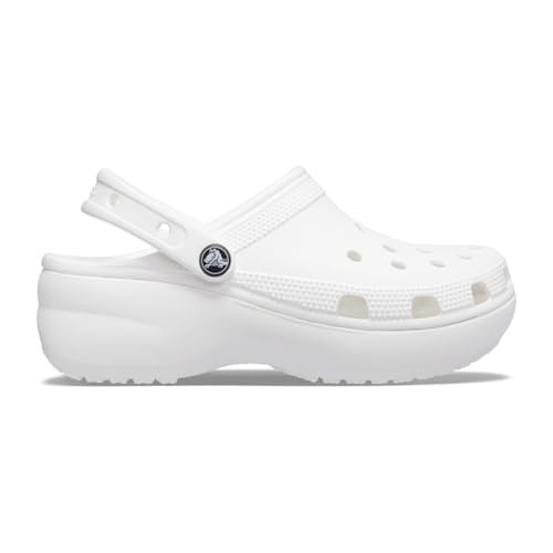 Crocs Kadın Classic Platform Clog W Terlik, White, 37-38 EU