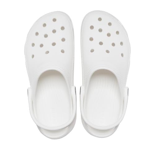 Crocs Kadın Classic Platform Clog W Terlik, White, 37-38 EU