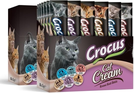 Crocus Multıpack 6 Çeşit Krema Kedi Ödülü 900gr 60x15gr)