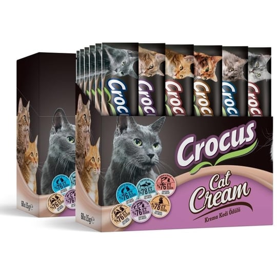 Crocus Multıpack 6 Çeşit Krema Kedi Ödülü 900gr 60x15gr)