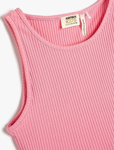 Crop Atlet Kolsuz Yuvarlak Yaka Ribanalı Arkası Pencere Detaylı Pamuklu